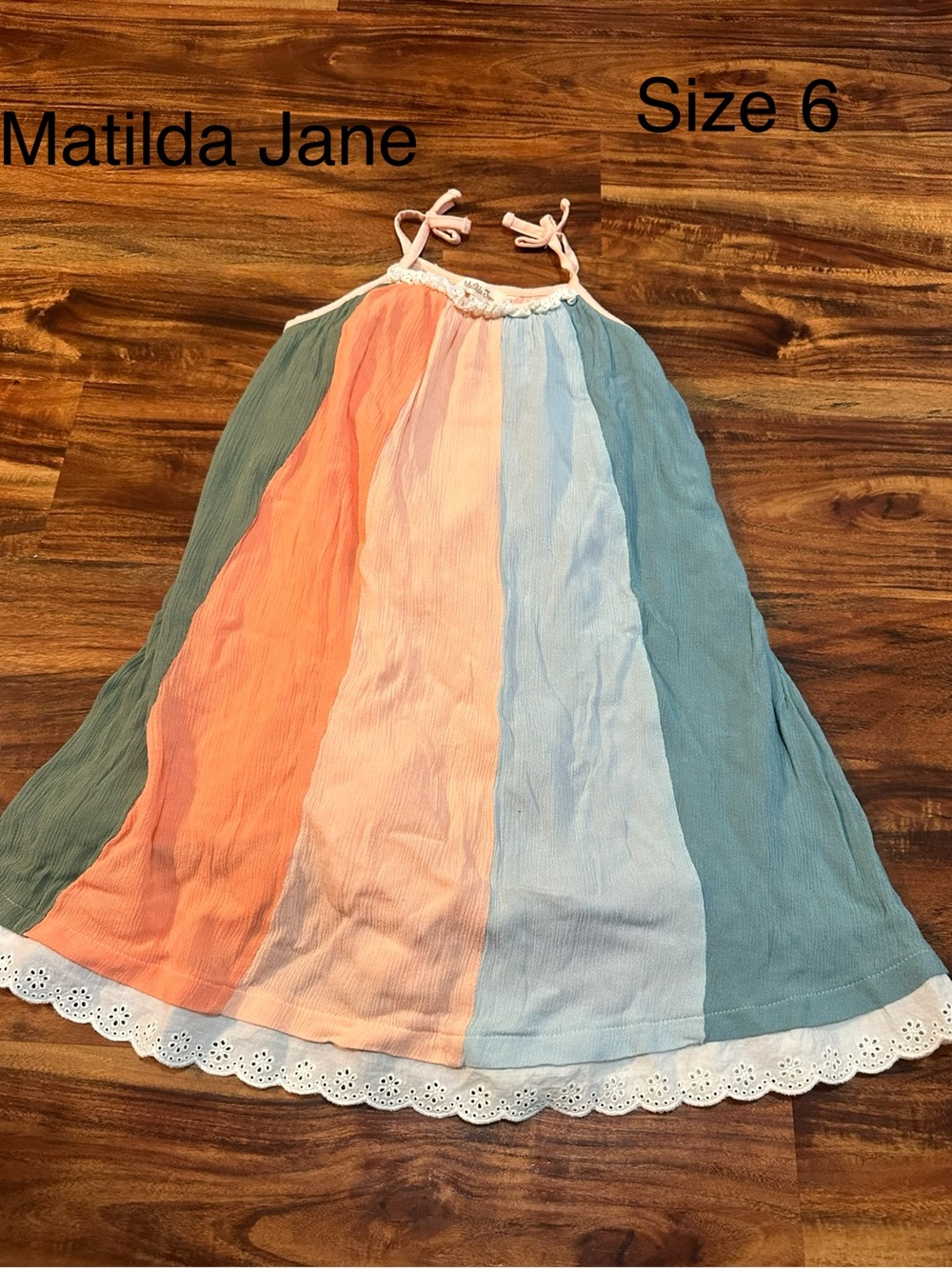 Matilda Jane Pastel Multi-Stripe Tie-Shoulder Sundress